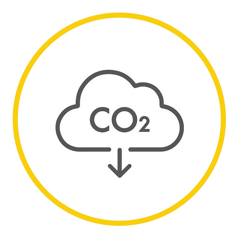 CO₂ emissions reduction icon